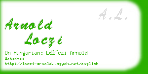 arnold loczi business card